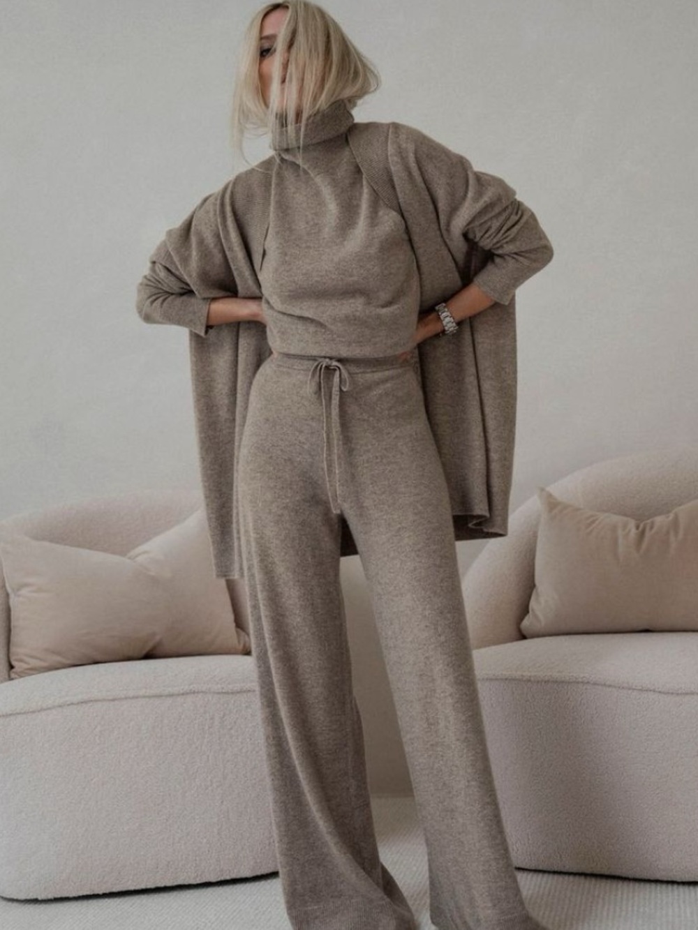 NWT New splendid Tori 100% Cashmere Oversized Cardigan  Cedar Heather xs $288